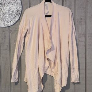 Lululemon Athletica Light Pink Open Cardigan